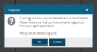 Logout confirmation